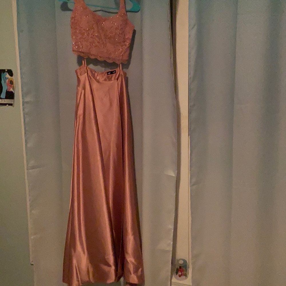Long two piece homecoming dress